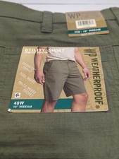 WEATHERPROOF Utility Short Stretch Rip-Stop Men's Green 40Wx10" Inseam NWT