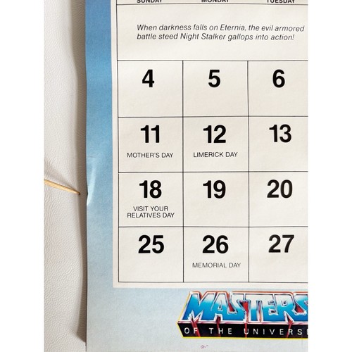 He-Man Masters Of The Universe 1986 Lays Potato Chip Calandar W/ Coupons 1 Loose - Picture 19 of 20