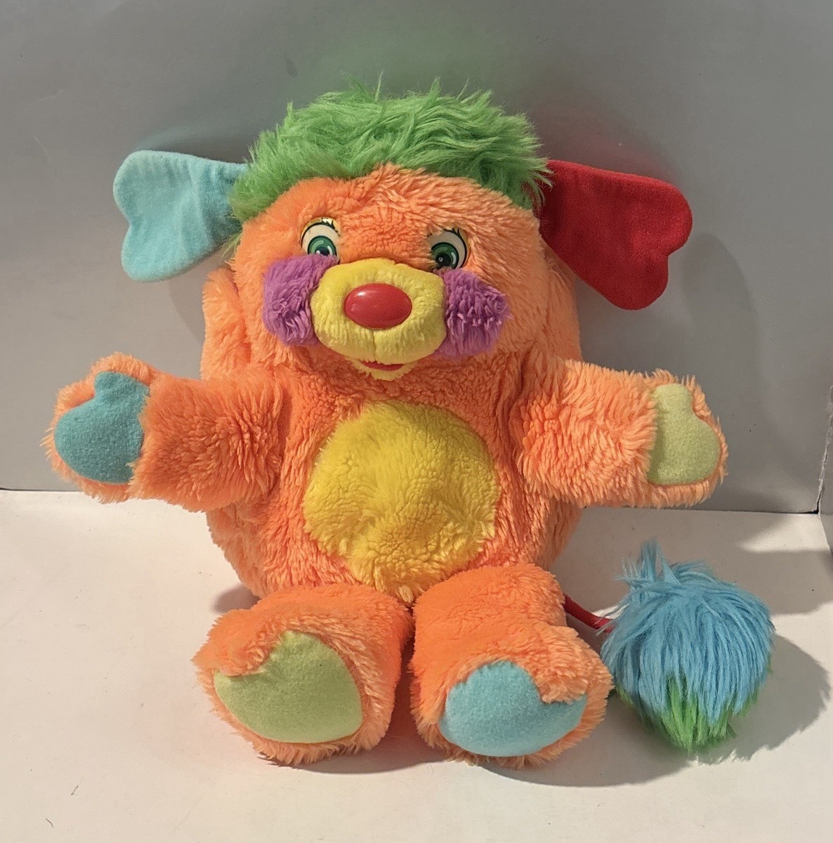 Vintage 1986 Mattel Popples Orange Puzzle Popple Plush Toy Stuffed