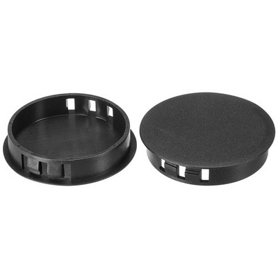 6Pcs 2'' Hole Plugs Plastic Hole Plugs Circular Hole Plug Cover Black