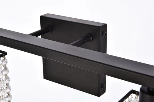 Elegant Lighting LD7008 Phineas 2 Light 18"W Bathroom Vanity - Black - Picture 8 of 12