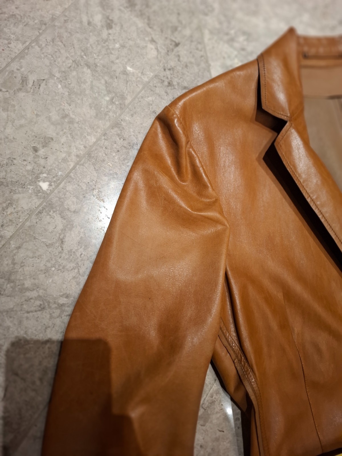 Vintage Berluti Men Leather Jacket  46 IT. Excellent Condition image 4