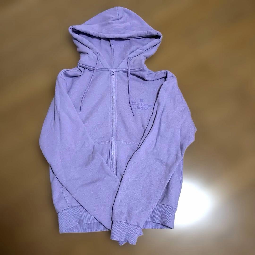 BTS Yet to Come in Busan Lavender Zip-Up Hoodie | eBay