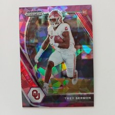 2021 Prizm Draft Picks Trey Sermon Pink Ice Prizm Rookie #'d 013/149