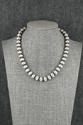 Sterling Silver Navajo Pearl Necklace 14'' - Bryannen Halwood