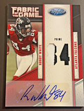2011 Certified Roddy White Fabric of the Game Prime Auto 2 Color Patch 5/10