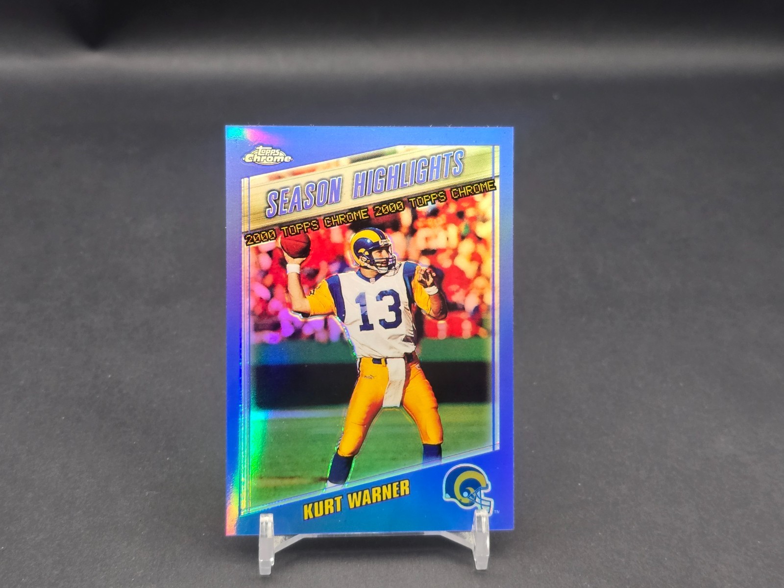 2000 Topps Chrome #191 Kurt Warner Season Highlights Refractor LA Rams HOF