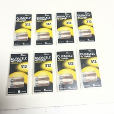 Duracell Activair Hearing Aid Batteries Model 312 8-Packs of 6 Easy Tab Exp07/27