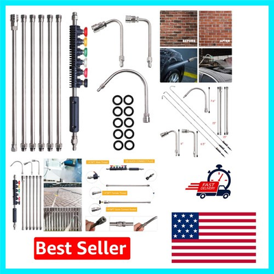 #ad Professional Pressure Washer Extension Wand Set Stainless Steel Quick Connect $48.99