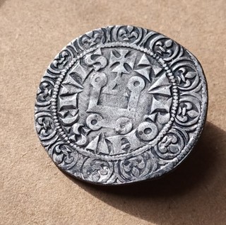 monnaie royale argent. Philippe IV le Bel beau Gros tournois à l'O rond .