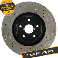Stoptech Sport Drilled Slotted 1-piece Front Brake Rotor For 13-17 Wrx Sti