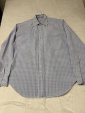 Loro Piana Button Down Shirt Men's Sz 16.5 42 Tattersall Checkered Quiet Luxury