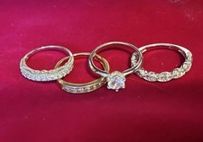 Set of 4 925 Silver Rings with
