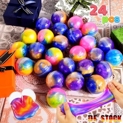 MARKENLOS DIY Slime Kit Schleim Set Geschenk Kinder 24 Farben Crystal Glitzerschleim Charm