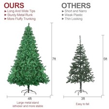 7Ft Artificial Holiday Christmas Tree with 1000 Branch Tips, Christmas Tree -