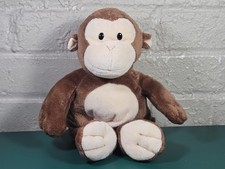 TY Pluffies Monkey Dangles Plush Doll Tylux Lovey Chimp Lovey TySilk 2014 - 10"