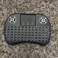 Mini Bluetooth Keyboard with Touchpad, 2.4G Handheld Portable Wireless Black