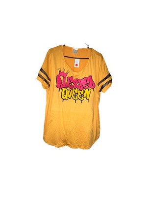 Blessed Queen mustard-colored graphic tee 3x
