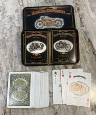 Vintage 1997 Harley Davidson Limited Edition Playing Cards 2 Decks In The Tin