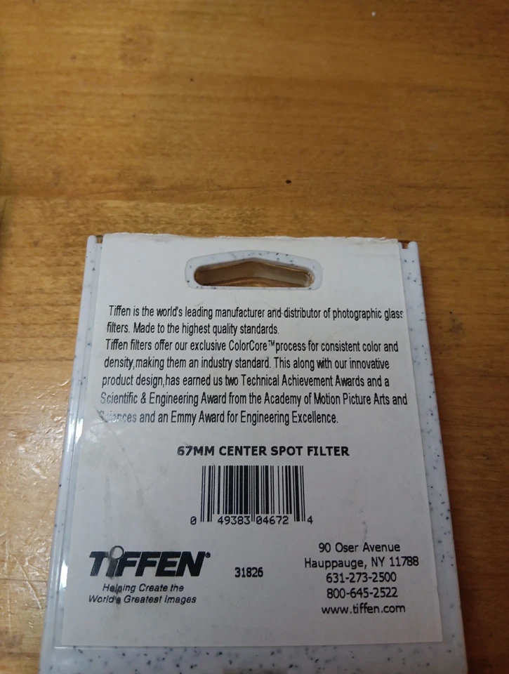 NIB Tiffen 67mm Center Spot Filter #67CS Softens Edges &Maintains Central Focus  - Image 4 of 4