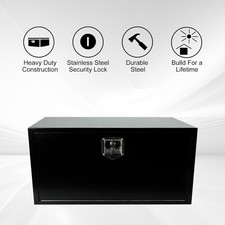 Black 36x18x18 Steel Truck Underbody Pickup Tool Box Trailer Storage