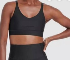 All In Motion Medium Support Effortless Support Sport  s Bra Black XS NWT