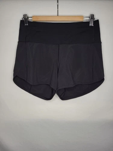 FREE SHIPPING Lululemon Speed Up Short HR 4" Women's Size 6 Small Black Swift