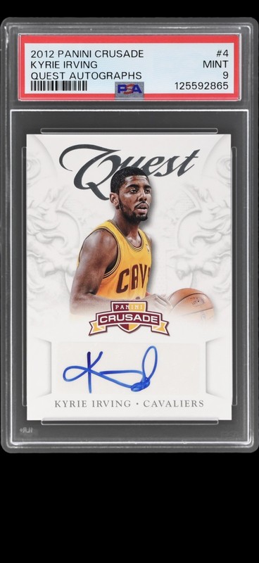 2012 PANINI CRUSADE QUEST AUTOS #4 KYRIE IRVING PSA 9 AUTO