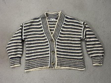 Madewell Sweater Women Small Blue Tan Stripe ...