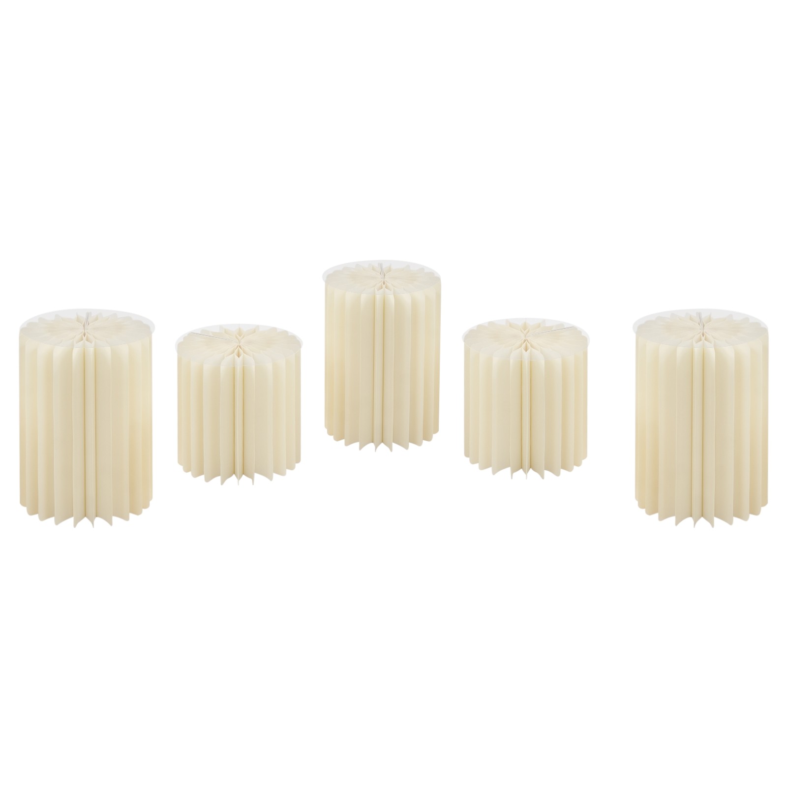 5Pcs Foldable Paper Column Display Stands, Round Cylinder Wedding Flower Stands