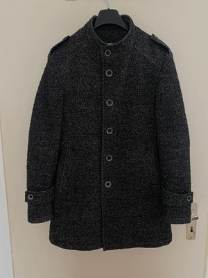 Mantel Schwarz/grau  White Bros Gr.46
