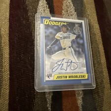 2025 Topps Series 1 1990 Autograph Justin Wrobleski RC #90A-JWR DODGERS