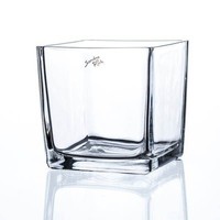 Teelichthalter Windlicht Cube Quadratisch H. 14Cm 14X14Cm Glas Sandra Rich