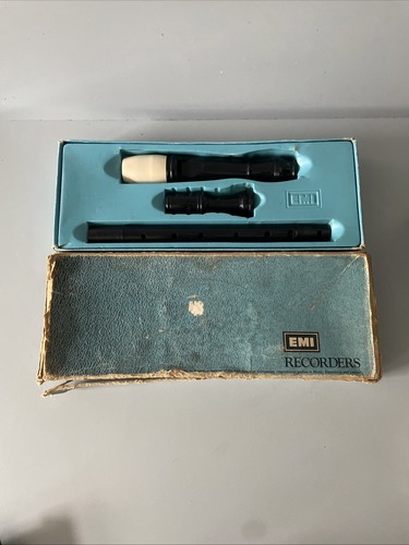 EMI vintage treble recorder complete with original box
