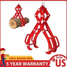 Log Lifting Tongs ,28" 4-Claw Heavy-Duty Steel Log Grapple Logging Tongs Timber