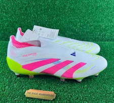 Adidas Predator Elite LL SG Laceless White Pink Soccer Cleats ID3848 Size 11