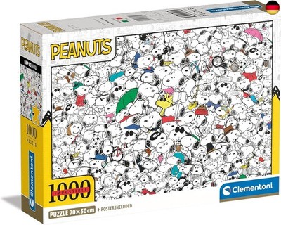 Clementoni - 39804 Impossible Peanuts Puzzle 1000 Pieces for Adults and