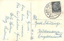 407986) Tarjeta DR con SST Bad Schwalbach Taunus 1936 "Acero y baño de páramo"