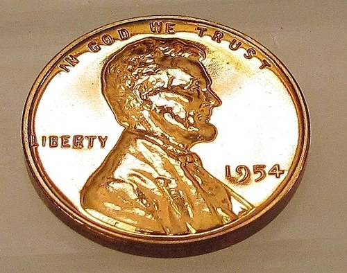 1954 Choice Proof  Lincoln Wheat Cent EYE CANDY Blazing Red Beauty #208 ~ 2