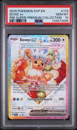 2025 POKEMON SVP EN-SV BLACK STAR PROMO #174 EEVEE EX PSA 10