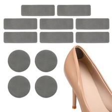 12 Pcs Self-Adhesive Heel Grips Liner Cushions Inserts, Dark Grey