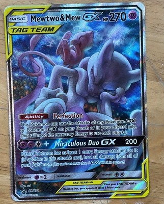 Mewtwo & Mew GX SM191 Sm Holo Excellent Condition