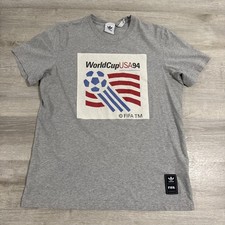 1994 World Cup USA Shirt Adidas FIFA Classics Men’s Gray Large Soccer Football