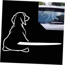 Dog Rear Wipers Windshield Decal, 1 PC Car Sticker Cute Dog A Style White