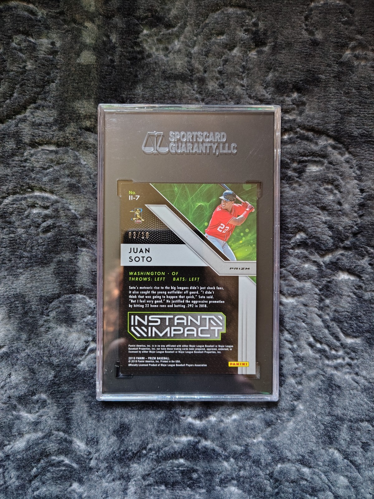 2019 Panini Prizm - Instant Impact #II-7 Juan Soto Gold Prizm /10 SGC 10 💎 RARE view 9