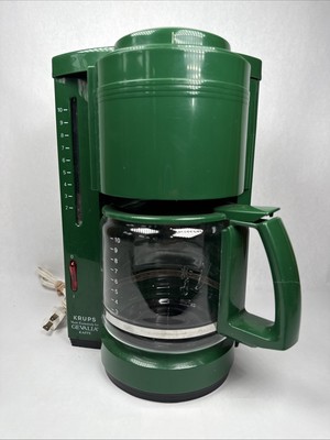 Krups Gevalia Green Automatic Coffee Maker 10 Cup Type 396 Good CONDITION