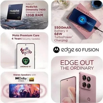 Motorola Edge 60 5G 256GB 8GB RAM Dual SIM Colore Gibraltar Sea - Nuovo