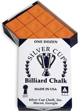 Silver Cup/ Championship Billiard Chalk - ONE Dozen Orange 