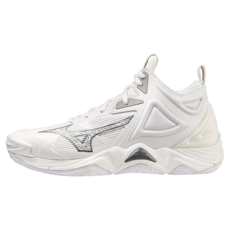 Волейбольные кроссовки MIZUNO WAVE MOMENTUM 3 MID бело-серые V1GA2317 US95275 см 39090₽