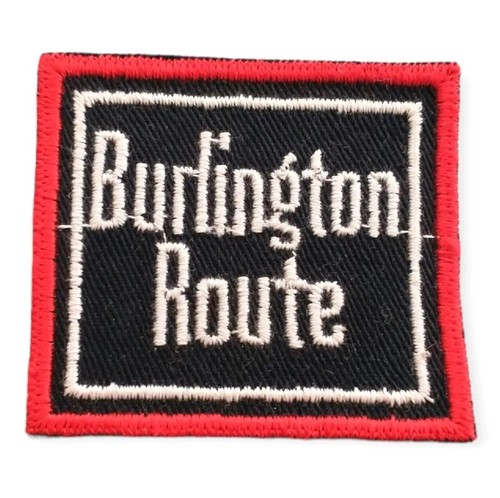 Patch chemin de fer CBQ route Burlington 2 x 2,25 pouces Souvenir train ferroviaire jamais utilisé
